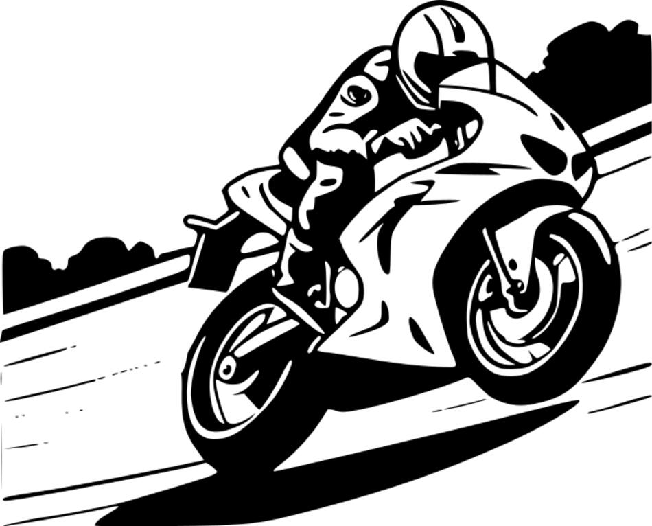 Coloring book Motorcycle racing (Square)